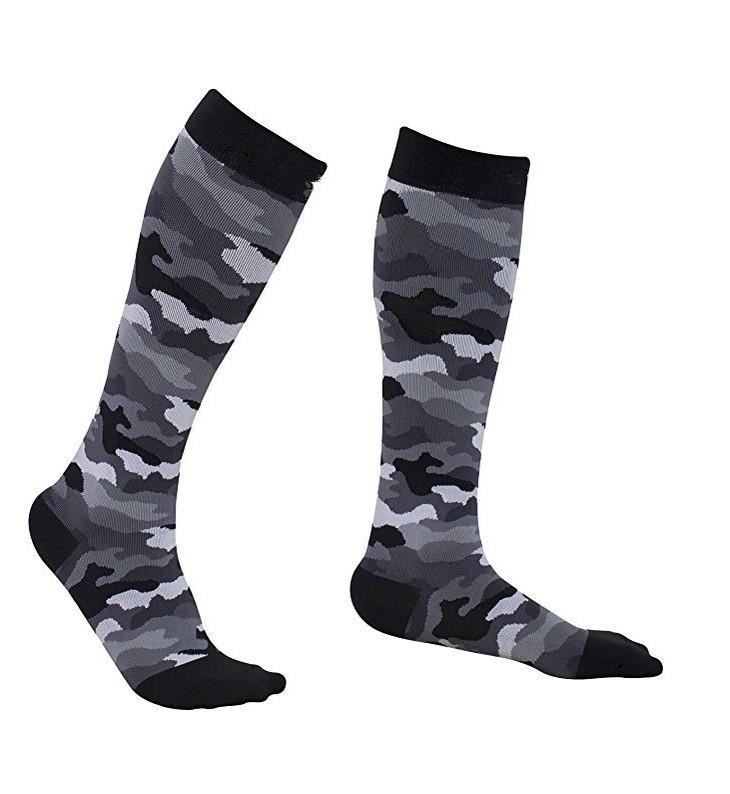 40 Pairs Camouflage Sports Socks Fashion Mesh Stockings Long-barreled Pressure Socks260 Bulk Wholesale